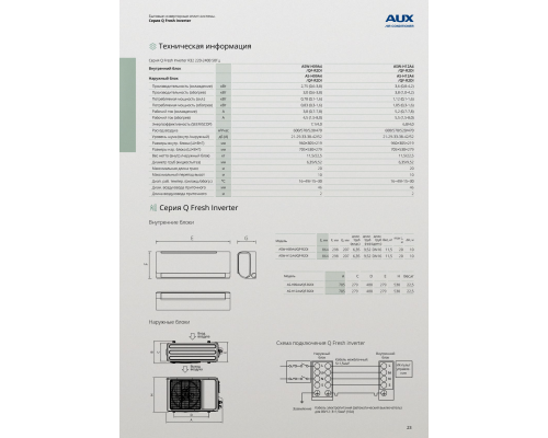 Кондиционер AUX Q Fresh inverter R32 ASW-H12A4/QF-R2DI / AS-H12A4/QF-R2DI